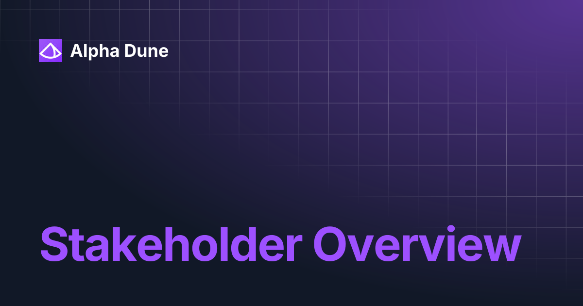 Stakeholder Overview | Alpha Dune