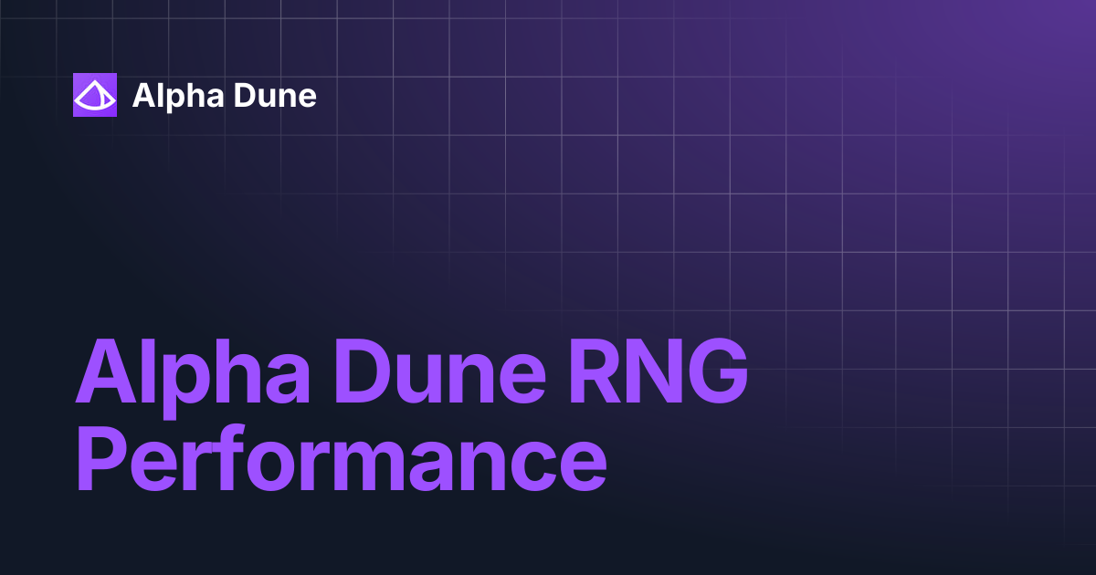 Alpha Dune RNG Performance | Alpha Dune